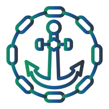 Ship Chain. web icon simple design 