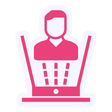 Hologram simgesinin vektör illüstrasyonu