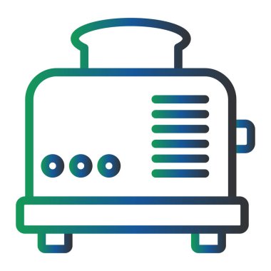 Tost makinesi simgesinin vektör illüstrasyonu