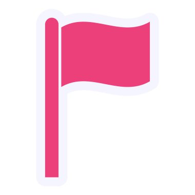 Bir bayrak simgesinin vektör illüstrasyonu