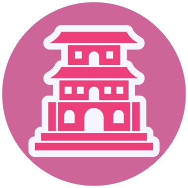 Bina. Web simgesi basit illüstrasyon