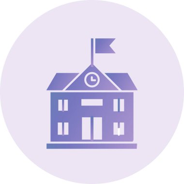 school building. web icon simple illustration