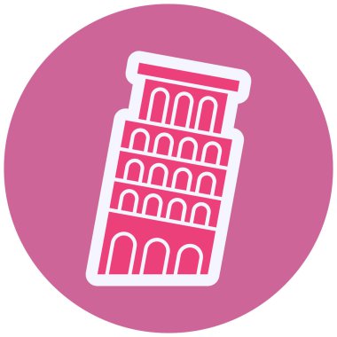 pisa. Web simgesi basit illüstrasyon