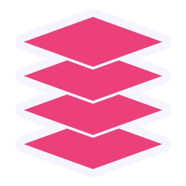 Katman simgesinin vektör illüstrasyonu