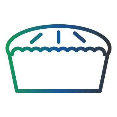 Turta modern ikon vektör illüstrasyonu