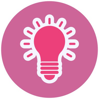 Ampul. Web simgesi basit illüstrasyon