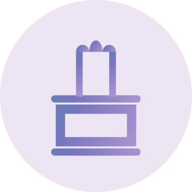 vector illustration of Judge table icon  