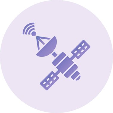 Uydu simgesinin vektör illüstrasyonu