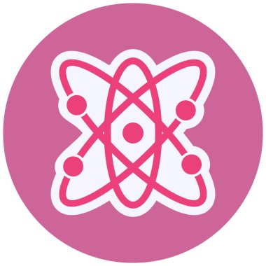 atom. Web simgesi basit illüstrasyon 