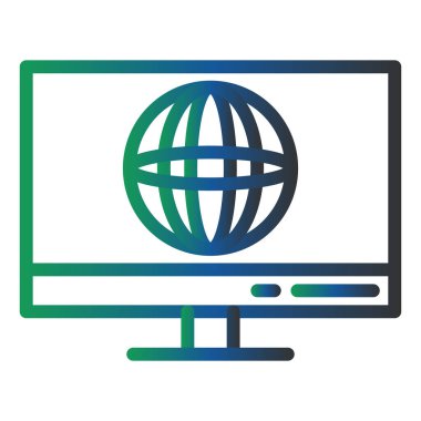 Tarayıcı simgesinin vektör illüstrasyonu