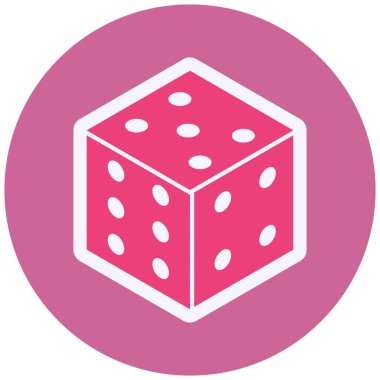 Dice simgesi, vektör illüstrasyonu