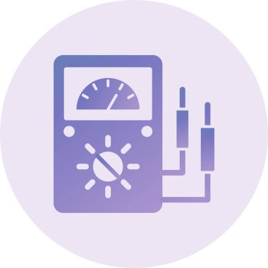 Elektrik Metre Vektörü Kabartma Simgesi Tasarımı 