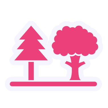 Ağaç. Web simgesi basit illüstrasyon