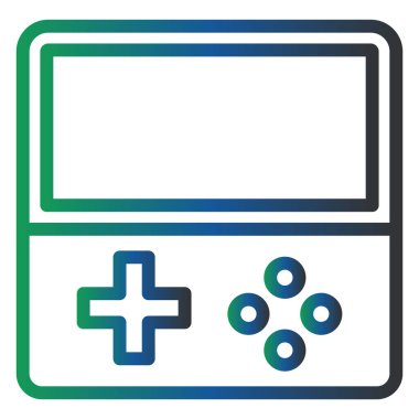 Oyun Konsolu Vektör Kabartma Simgesi Tasarımı