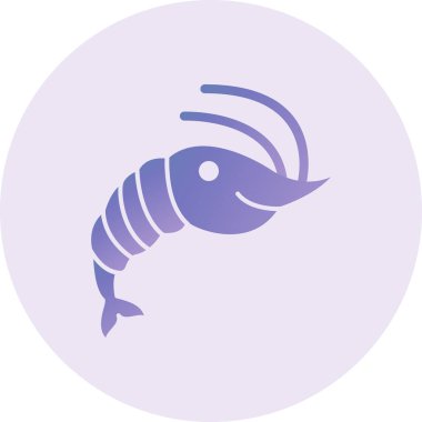 Karides simgesi, vektör çizimi