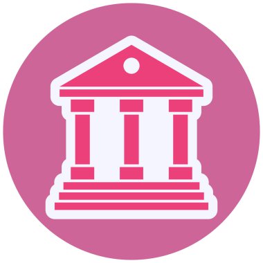 Banka simgesinin vektör illüstrasyonu