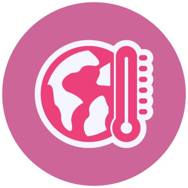 web icon, simple illustration of Global Warming 