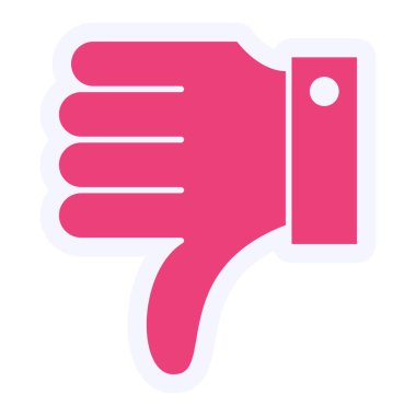 Baş Parmaklıklar Aşağı Vektör Şekil Simgesi Tasarımı