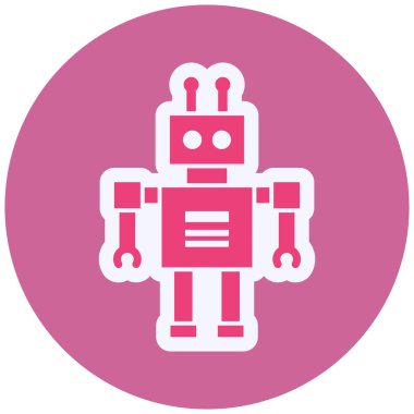 Robot simgesinin vektör illüstrasyonu