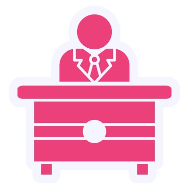 office worker. Ceo, simple illustration