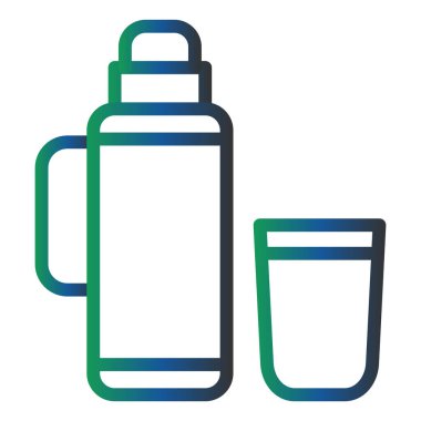 Su şişesi. Basit resimleme