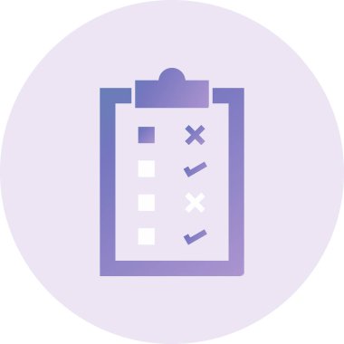 Kontrol listesi simgesi vektör illüstrasyonu