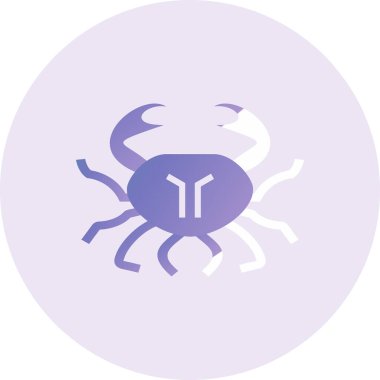 Yengeç simgesi vektör illüstrasyonu