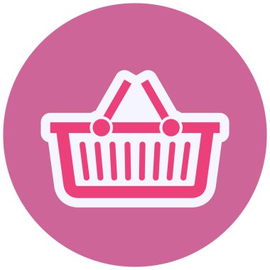 shopping basket icon, simple illustration