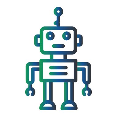 Robot simgesinin vektör illüstrasyonu