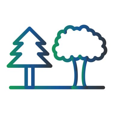 ağaç simgesi vektör illüstrasyonu
