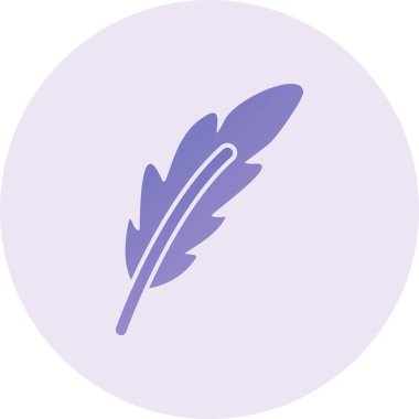 Tüy simgesi, vektör illüstrasyonu