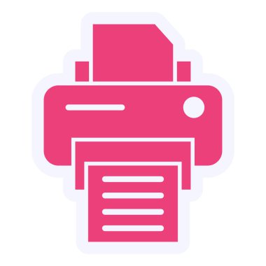 Yazıcı. Web simgesi basit illüstrasyon