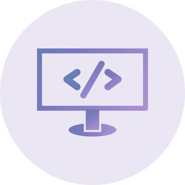 Vector Illustration Web Coding Icon — 图库矢量图片
