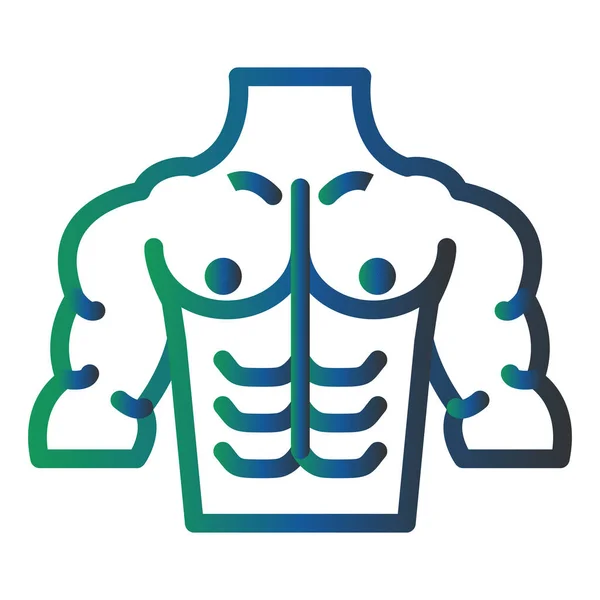 Six Pack Body Icon Vector Illustration — Stock Vector