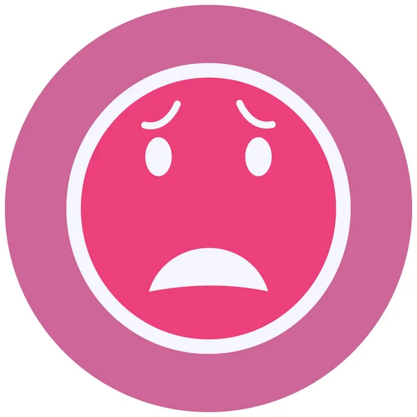 Afraid Crying Face Web Icon Simple Illustration — Vector de stock