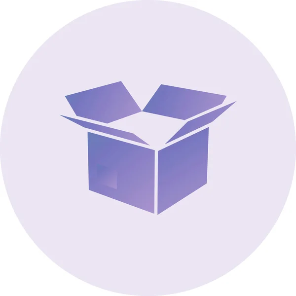 Parcel Box Web Icon Simple Illustration — Stockvektor