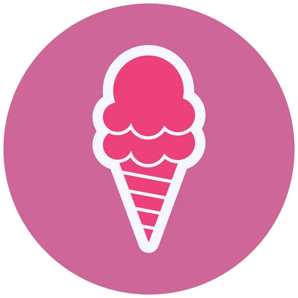 Icono Helado Ilustración Vectorial — Vector de stock