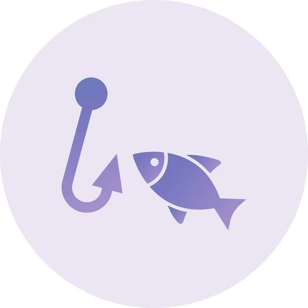 Ilustración Vectorial Del Icono Pesca — Vector de stock