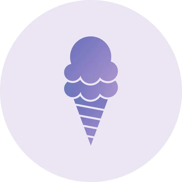 Icono Helado Ilustración Vectorial — Vector de stock