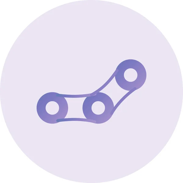 Chain Vector Glyph Icon Design — Vetor de Stock