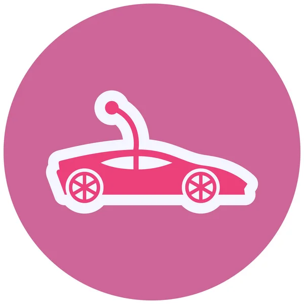 Toy Car Vector Glyph Icon Design — Vetor de Stock