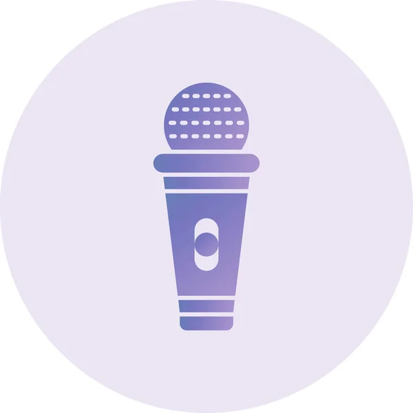 Toy Mic Vector Glyph Icon Design — Vetor de Stock