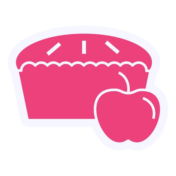 Apple Pie Web Icon Simple Illustration — ストックベクタ