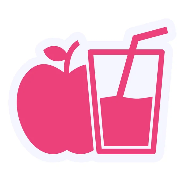 Apple Juice Web Icon Simple Illustration — Image vectorielle