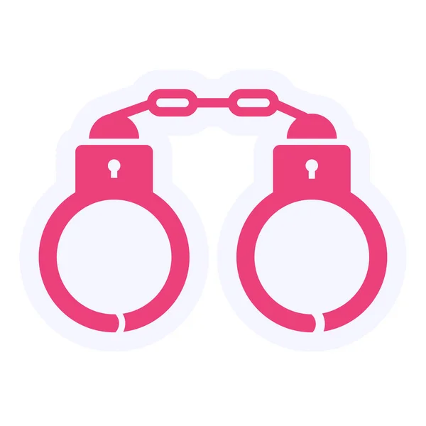 Handcuffs Modern Icon Vector Illustration — Image vectorielle