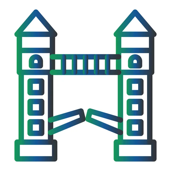 Tower Bridge Web Icon Simple Design — Vetor de Stock