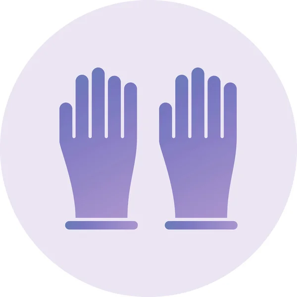 Guantes Icono Web Ilustración Simple — Vector de stock