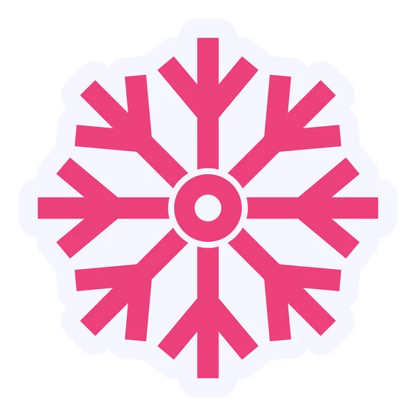 Beautiful Snowflake Web Icon Illustation — Stock Vector