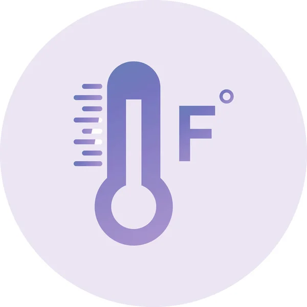 Color Temperature Vector Flat Icon — Stockový vektor