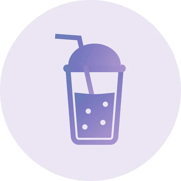 Ilustração Vetorial Copo Suco — Vetor de Stock